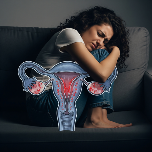 Ilustração sobre Endometriose